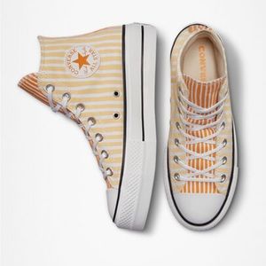 Converse Hi top Platform stripes